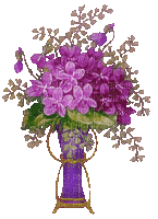 Fleurs violettes - GIF animé gratuit
