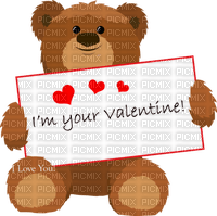 Teddy bear, Valentine's Day. Love. Leila - gratis png