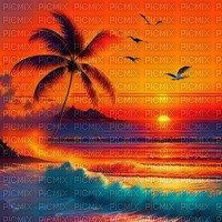 Bright Vibrant Orange Beach - gratis png