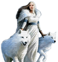fantasy woman and wolf by nataliplus - 無料png
