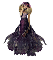 woman with violin bp - Free PNG