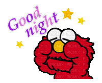 Good night Elmo - GIF animate gratis