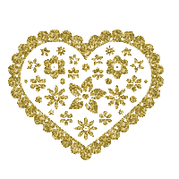 heart gold glitter deco alf - Gratis geanimeerde GIF