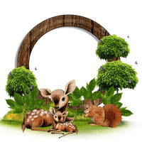 dolceluna deer spring frame circle - безплатен png