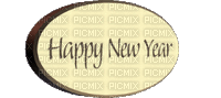 gif Happy New Year text - GIF animé gratuit