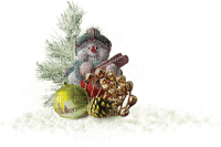 Kaz_Creations Christmas Deco Tree Snowman - ilmainen png
