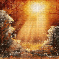 soave background animated autumn fantasy forest - GIF animate gratis