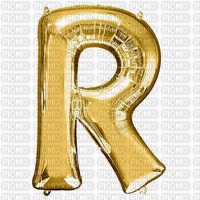 Letter R Gold Balloon