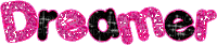 dreamer pink black - Gratis animerad GIF