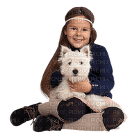 minou-child-girl-dog-bambino-ragazza-cane-enfant-fille-chien--barn-flicka-hund - PNG gratuit