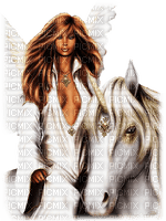 Fantasy Women with Horse - png gratis