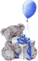 kikkapink deco scrap birthday bear blue - 免费PNG
