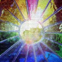 Background, Backgrounds, Abstract, Deco, Stained Glass Window Sun, Rainbow, Multi-Color, Gif - Jitter.Bug.Girl