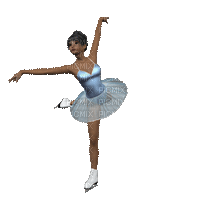 ice figure skater femme gif hiver - Free animated GIF