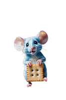 Cute Mouse with a Cracker - ücretsiz png