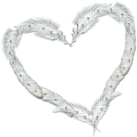 Heart_Frame with_Feathers_and_Diamonds - PNG gratuit