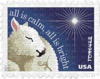 christmas sheep stamp - png ฟรี