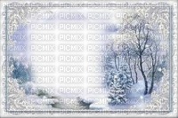 snow tree frame - zdarma png