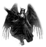 Y.A.M._Gothic angel black-white - nemokama png