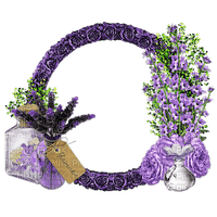 dolceluna lavender flowers spring purple frame - besplatni png