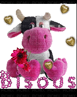 bisous vache - Free animated GIF