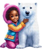 loly33 enfant ours hiver - Free PNG