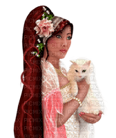 Kaz_Creations Women Woman Femme RedHead Red Head Cat Kitten - zdarma png