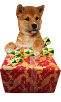 Kaz_Creations Animals Christmas Dog Pup Gift - png gratis