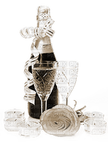 soave deco new year glass flowers  rose bottle - 無料png