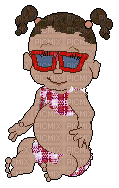 Babyz Red Checkered Bikini - Animovaný GIF zadarmo