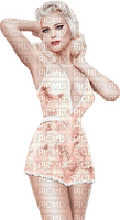 sm3 vintage female pink png image blonde - PNG gratuit