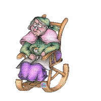 ani-woman-old-kvinna-gammal - 免费动画 GIF