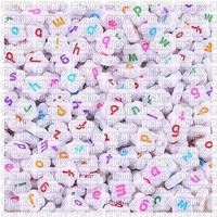 Lowercase letters beads background - безплатен png