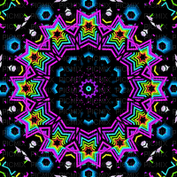 multicolore art image bleu rose etoile noir black color multicolored kaléidoscope kaleidoscope effet edited by me