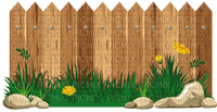 Kaz_Creations Garden Deco Flowers Fence - Free PNG