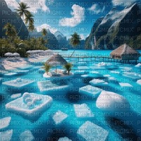 Tropical Holiday with Ice Floes - PNG gratuit