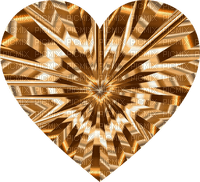 gold starburst heart - png grátis
