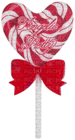 red heart swirl lollipop - PNG gratuit