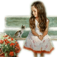 Girl and Kitten - δωρεάν png