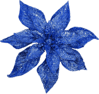 Christmas.Flower.Blue - PNG gratuit