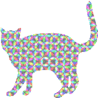 abstract abstrakt abstrait art effect colored colorful  tube effet cat chat katze animal  gif  anime animated animation
