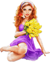 soave woman spring flowers fashion tulips - kostenlos png