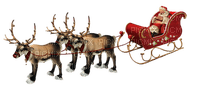 Santa sleigh bp - nemokama png