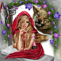 fantasy woman and wolf by nataliplus - bezmaksas png