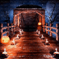 soave background animated halloween bridge - Бесплатный анимированный гифка