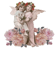 dolceluna vintage angel glitter chid baby - Безплатен анимиран GIF