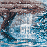 soave background animated tree waterwall water - Gratis animeret GIF