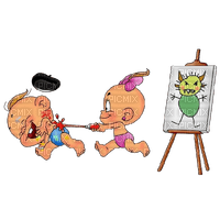 Kaz_Creations Funny Cartoon Babies Friends - bezmaksas png
