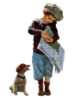 niño vende periodicos perro vintage dubravka4 - Free PNG