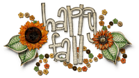 Happy Fall.Text.Autumn.Victoriabea - PNG gratuit